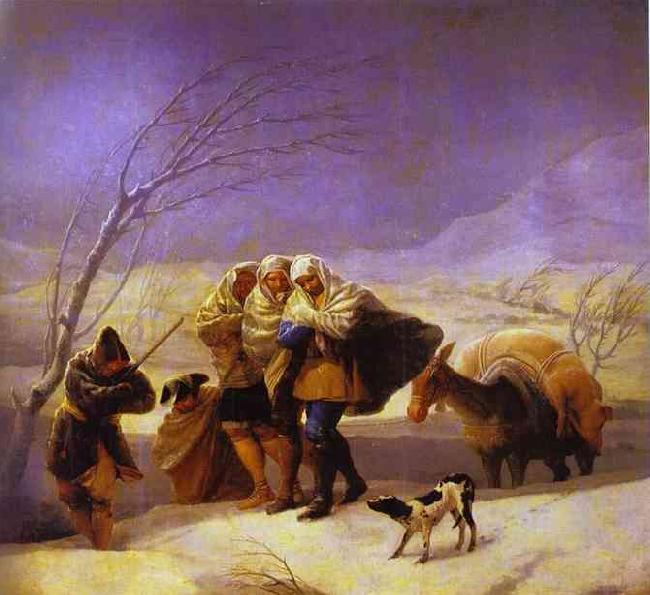 Francisco Jose de Goya The Snowstorm oil painting image